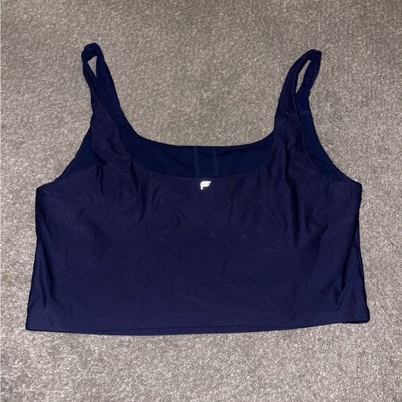 Fabletics navy crop with built in bra - Picture 2 of 2